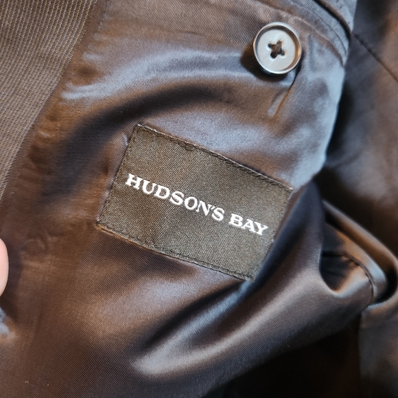 Dkny Men's Black Striped 100% Wool Suit Jacket Size 42S - Picture 5 of 6